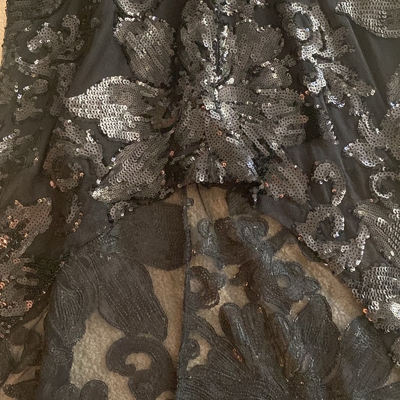 VENUS NWT velvet/beaded high/low dress - Picture 10 of 13